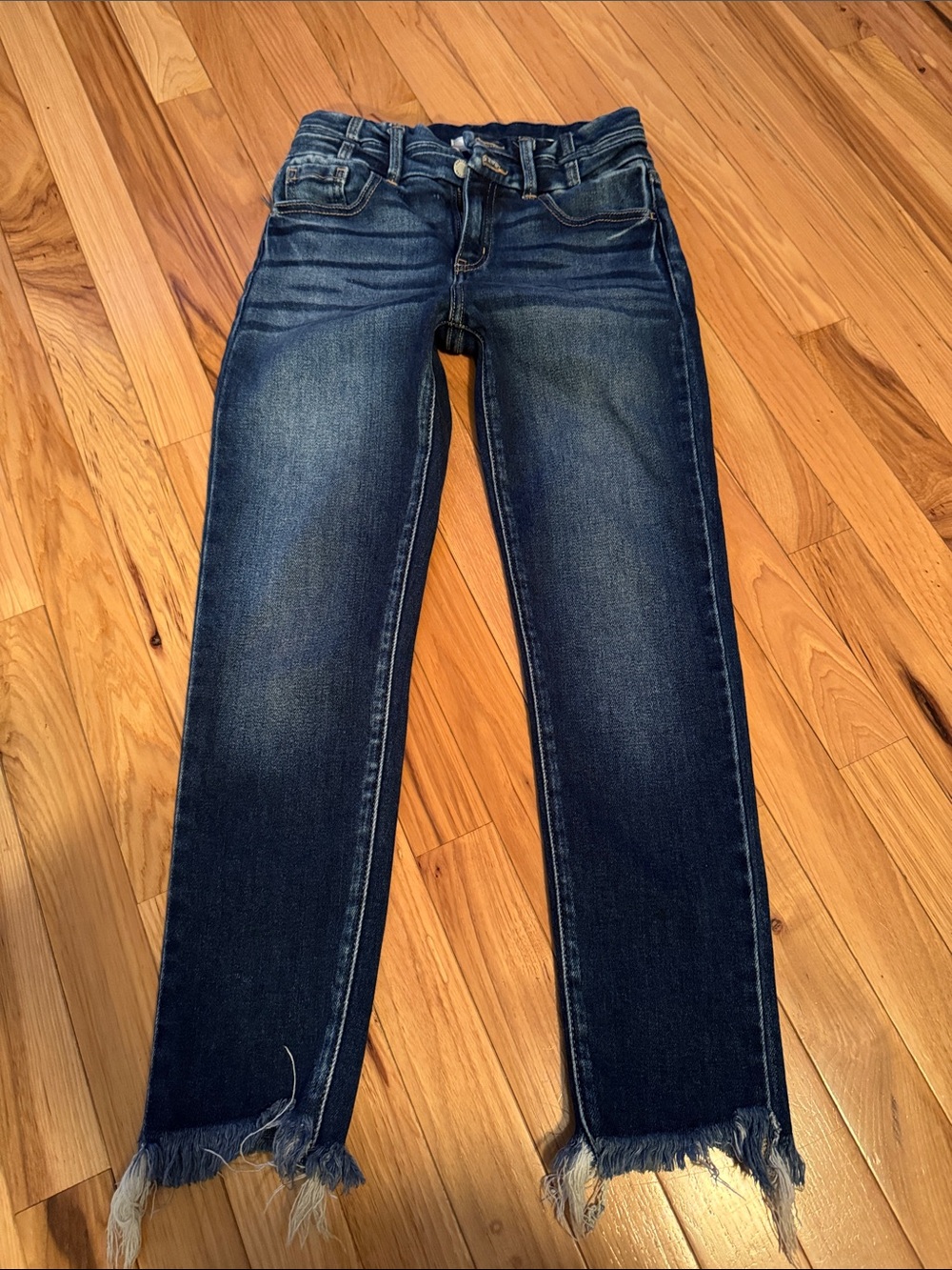 KanCan Dark Blue Distressed Hem Kids Jeans